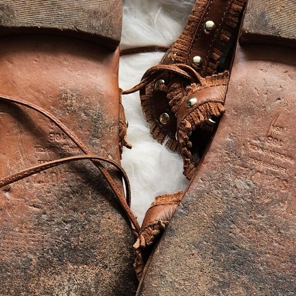 Schutz fringed gladiator style sandals
